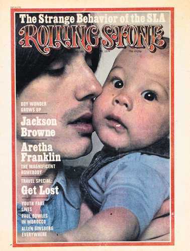 Jackson Browne and with son Ethan May 23, 1974